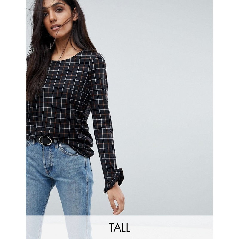 ヴェロモーダ レディース トップス【Vero Moda Tall Grid Check Print Top】Multi ヴェロモーダ レディース トップス【Vero Moda Tall Grid Check Print Top】Multi