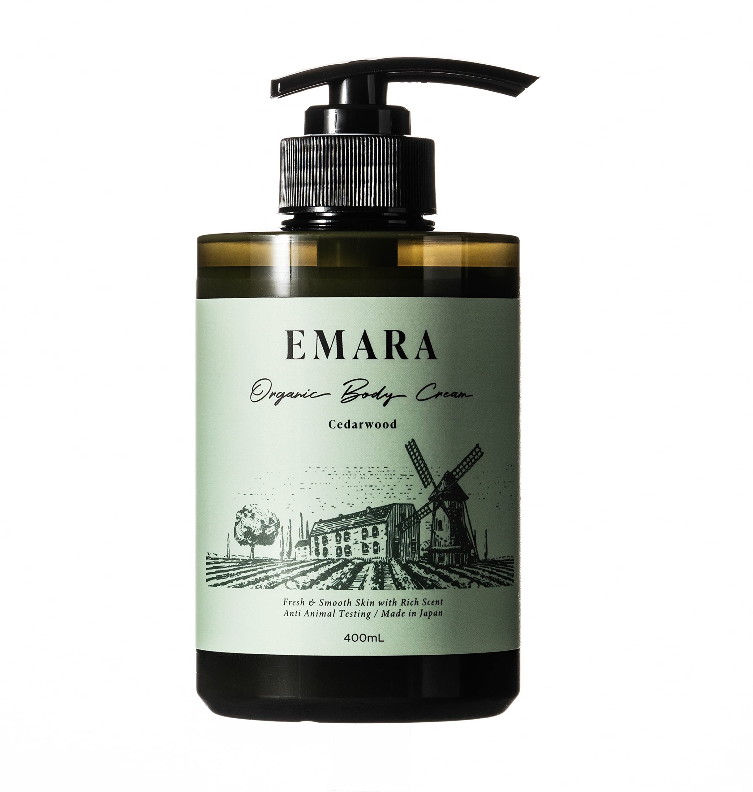 EMARAオーガニックボディークリームシダーウッド (400ml)