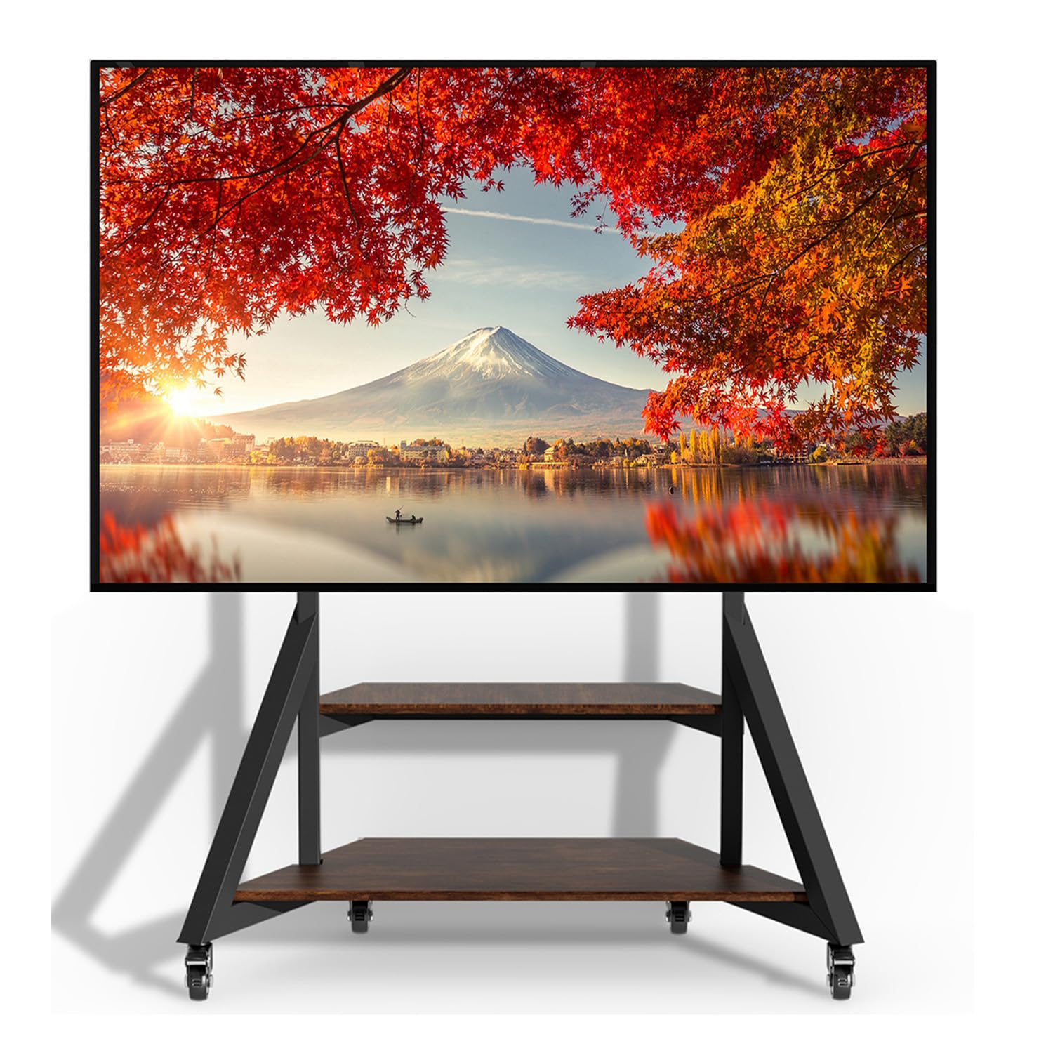 テレビスタンド キャスター付き テレビ台 40~75インチ 高さ調節可能 液晶テレビスタンド 壁寄せスタンド ハイタイプ 棚板付き 最大耐荷重80kg 省スペース 家庭/学校/会社 82665