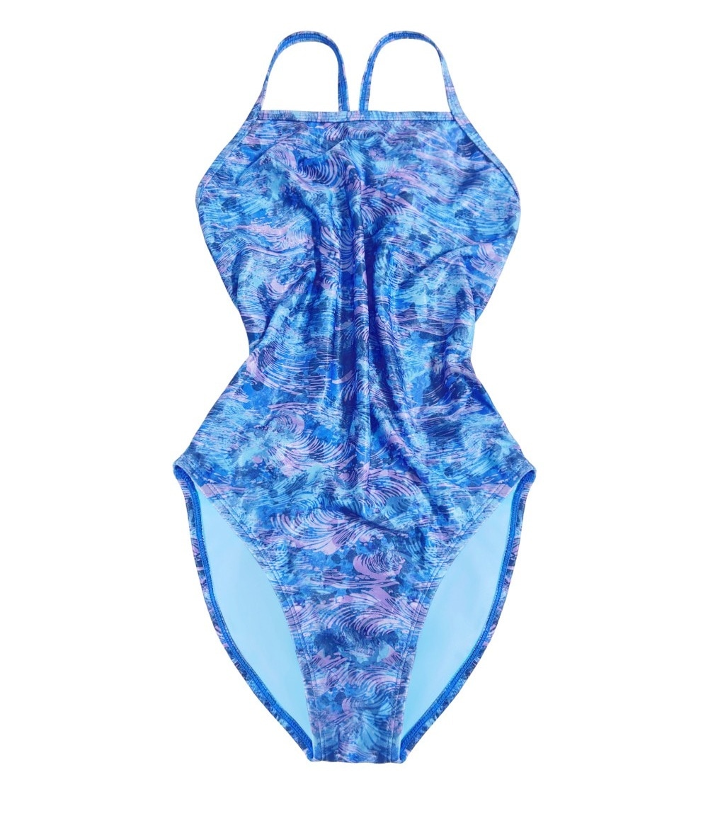 女子 室内講習 水着 -水運-青 - ポイントエディション