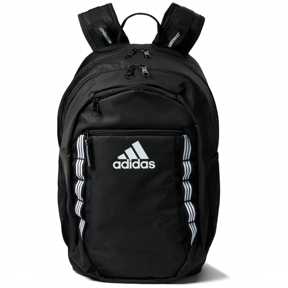 アディダス Excel 6 バックパックブラック/ホワイトスリーストライプウェビング