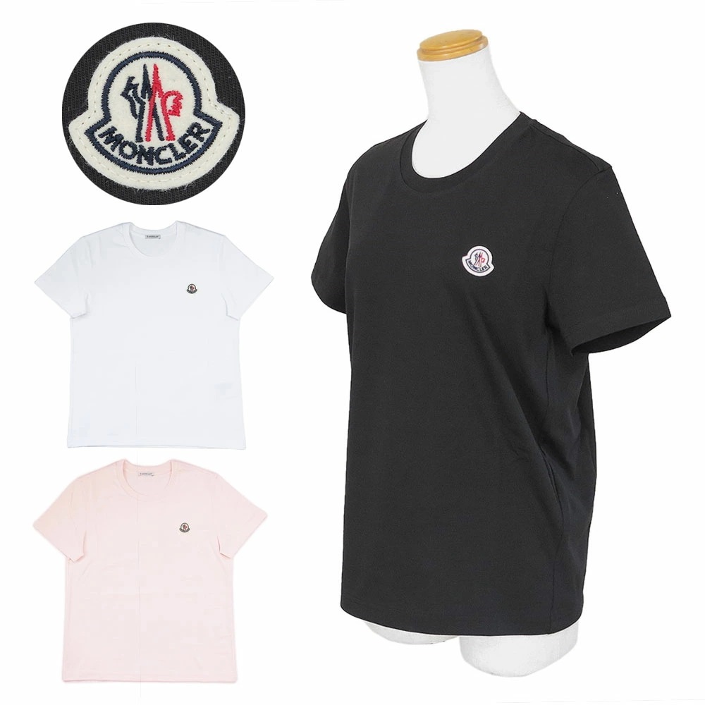 Tシャツ 半袖 3枚セット レディース 8C00054 89B8U 3PI トップス ロゴパッチ コットン クルーネック ブラック ホワイト ピンク 2026年春夏新作