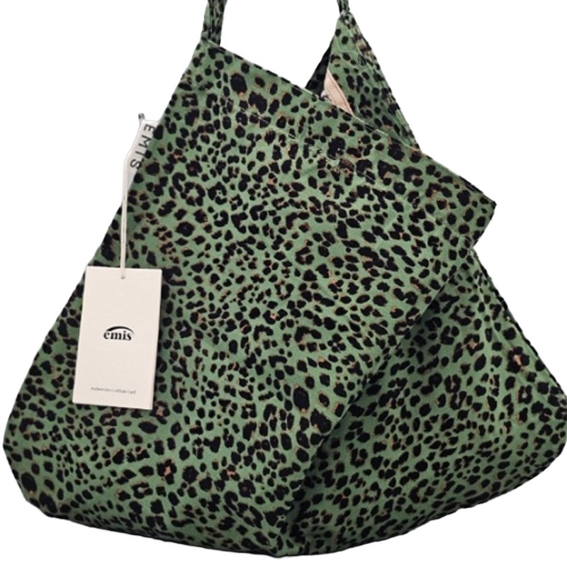 イミスバッグ22Yレオパードコーデュロイエコバッググリーン 6,160円