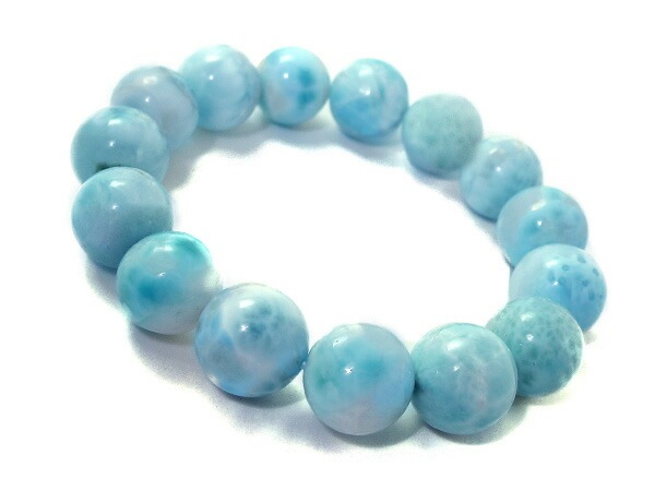 ラリマー ブレスレット 14mm パワーストーン ブレスレット メンズ レディース 天然石 数珠 アクセサリー メンズブレスレット レディースブレスレット パワーストーンブレスレット 天然石 h779