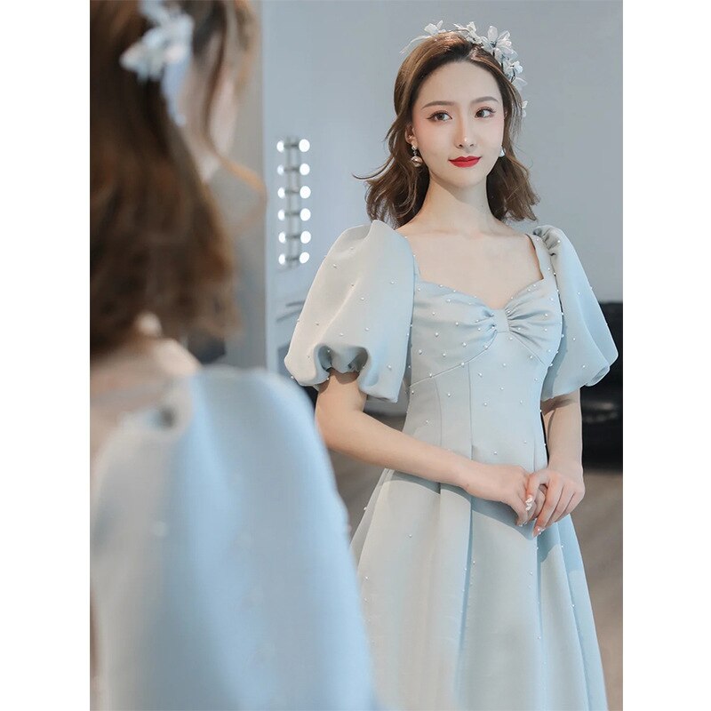 ランキング第1位 ウエディングドレス 結婚式 ドレス パーティードレス ロングワンピース ドレス 結婚式 の青いイブニングドレス夏の腰が高くてやせて見える卒業式ブライズメイドの服司会者 ロングドレス パーティードレス ドレス サイズ Xl Www Pulse Orange Cm