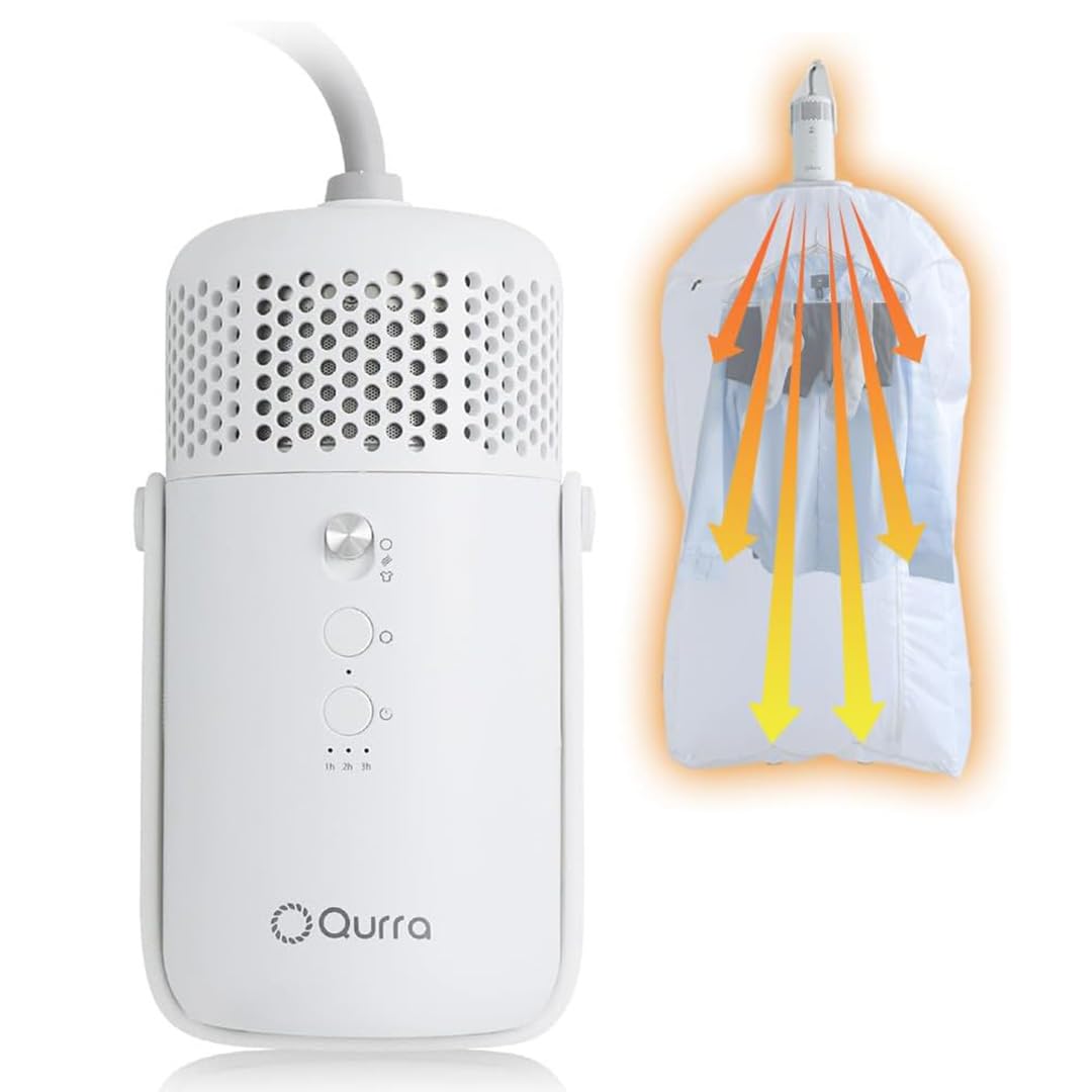 【最短40分で乾く】Qurra 衣類乾燥機 ぽけどらい トラベル 乾燥機 超小型 ポータブル衣類乾燥機 携帯型 コンパクト 室内干し 急速乾燥 オフタイマー ドライヤー 工事不要 生乾き防止 ホテル