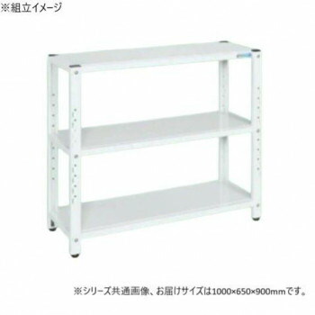 サカエ ラック 1000x650x900mm パールホワイト 3段タイプ STN3-1090W 45,070円