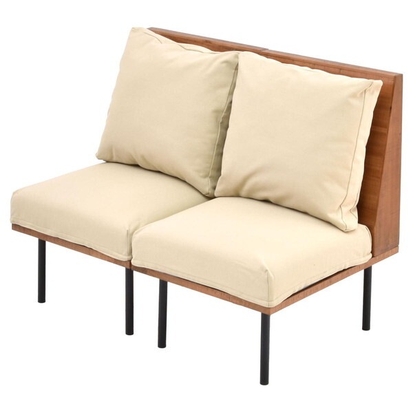 B.Bファニシング IFSE0321CABEG キャンバスベージュ infinite 二人掛けソファー(300×2+303×2+307×2) メーカー直送