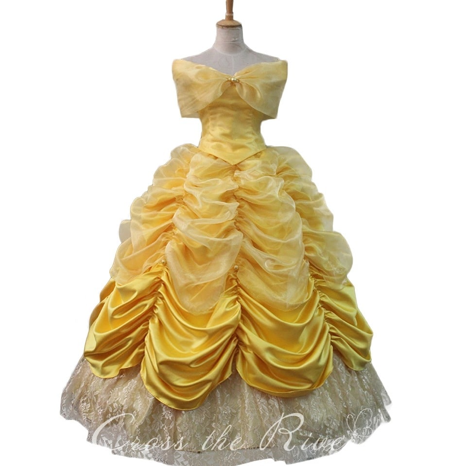 【急速出荷!】ハロウィン衣装 プリンセス コスプレ 仮装 ドレス ゴールド 刺繡 レディース 子供 ワンピース 女の子 大人 黄色 ドレス 可愛い キッズ パーティー 誕生日 発表会 クリスマス ハロ