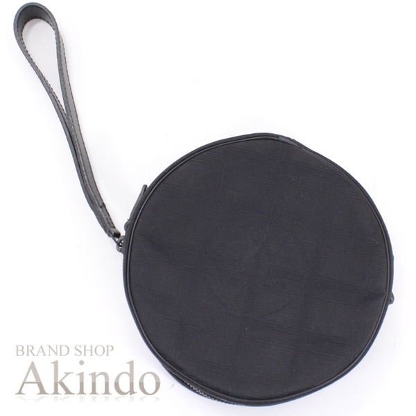 【新品未使用】 ポーチ ラウンド ニュートラベルライン 黒 ブラック ハンドル付き バッグ レディース 軽い 軽量 ナイロン プレゼント ブランド ギフト人気 定番