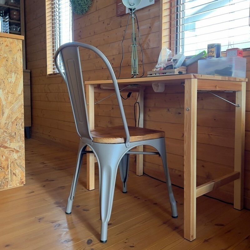 ダイニングチェア 椅子 おしゃれ チェア いす イス スタッキング インダストリアル 完成品 座面高435mm