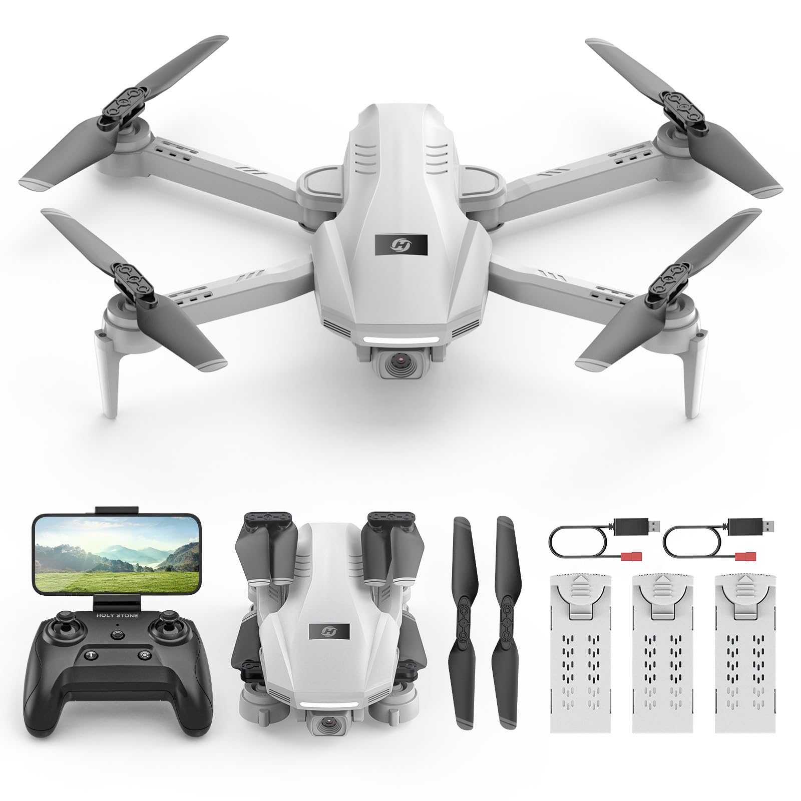 Holy Stone ドローン 100g未満 申請不要 小型 1080Pカメラ 子供向け バッテリー3個 33分飛行時間 折り畳み 室内 高速旋回モード サークルモード 高度維持 2.4GHz モード 7,324円