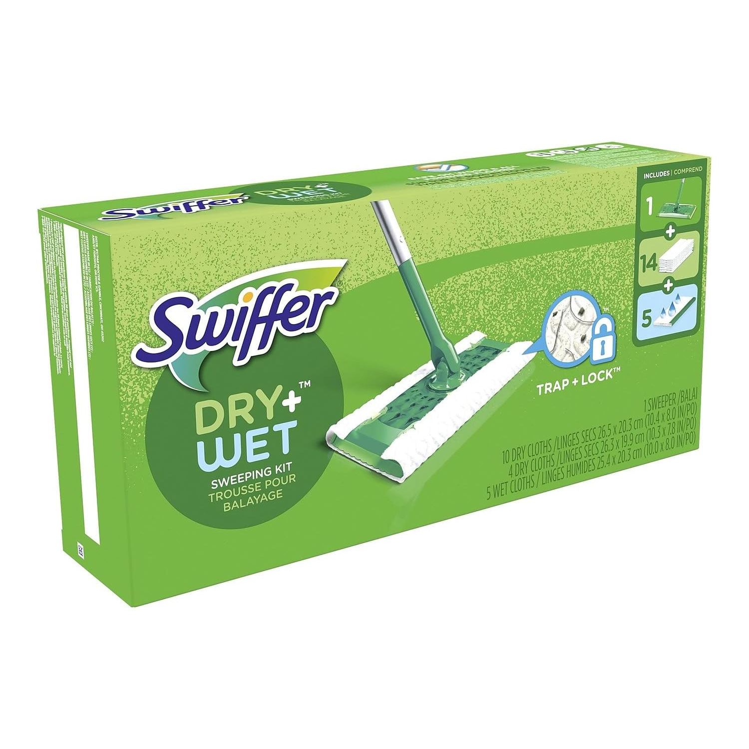 Swiffer Sweeper ベースフロアモップスターターキット - 1ケース6個入り