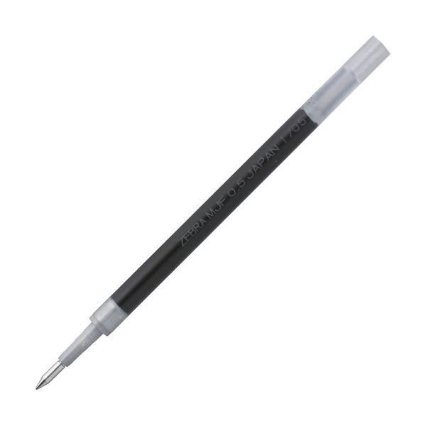 (まとめ) ゼブラ ゲルボールペン替芯MJF-0.5芯 黒 RMJF5-BK 1セット（10本） (×10セット)