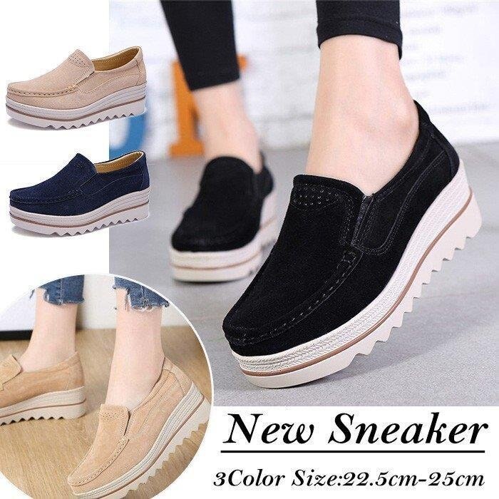 スニーカー スニーカー レディース 靴 くつ シューズ 厚底 ヒール スリッポン ぺたんこ 靴 くつ ローカット 厚底スニーカー 4,737円