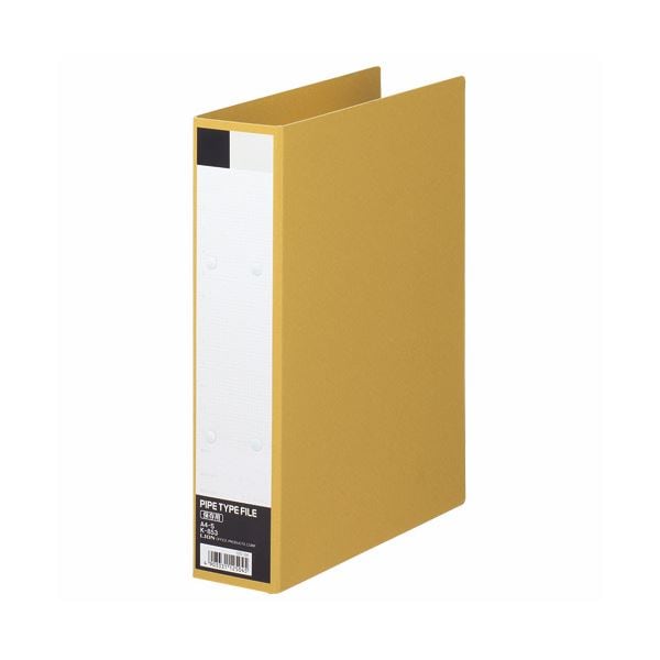 (まとめ) ライオン事務器 パイプ式保存ファイル片開き A4タテ 500枚収容 50mmとじ 背幅67mm クラフト K-853 1冊 (×30セット)