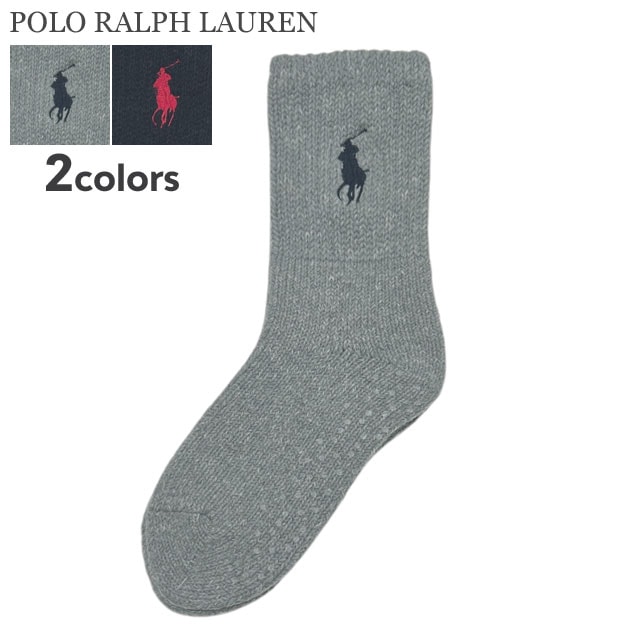 ポロ ラルフローレン POLO RALPH LAUREN POLO PONY ルームソックス 靴下 滑り止め 冷え対策 温活 防寒 保温 02015907 290-006258-012
