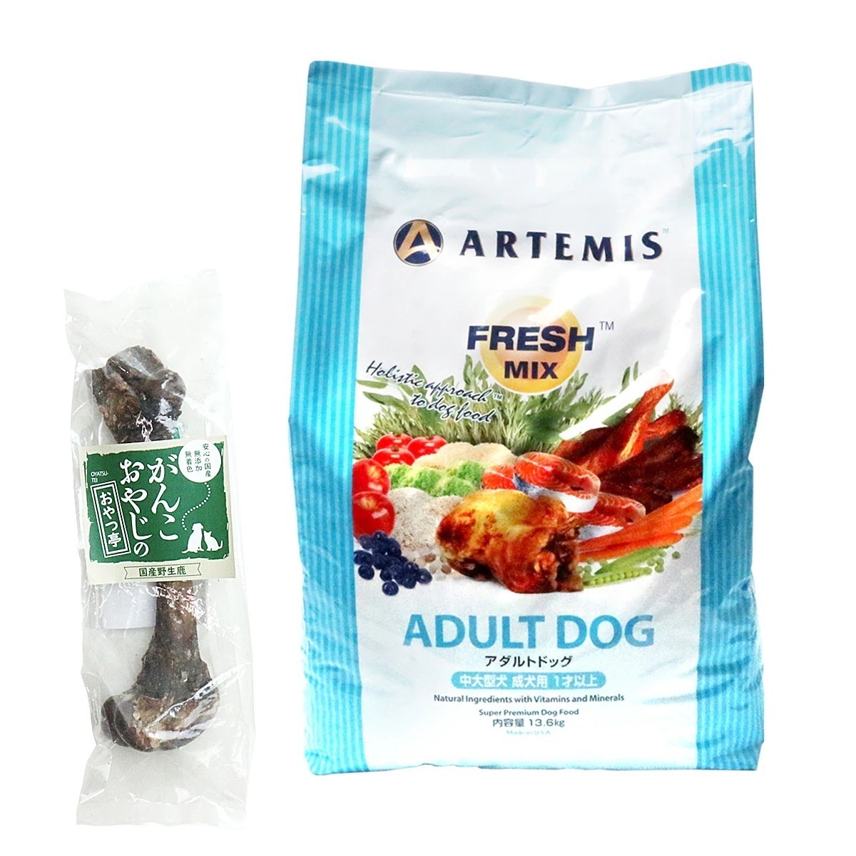 フレッシュミックス ドッグフード アダルトドッグ 13.6Kg【国産鹿レッグボーン 1本Mサイズ付き】