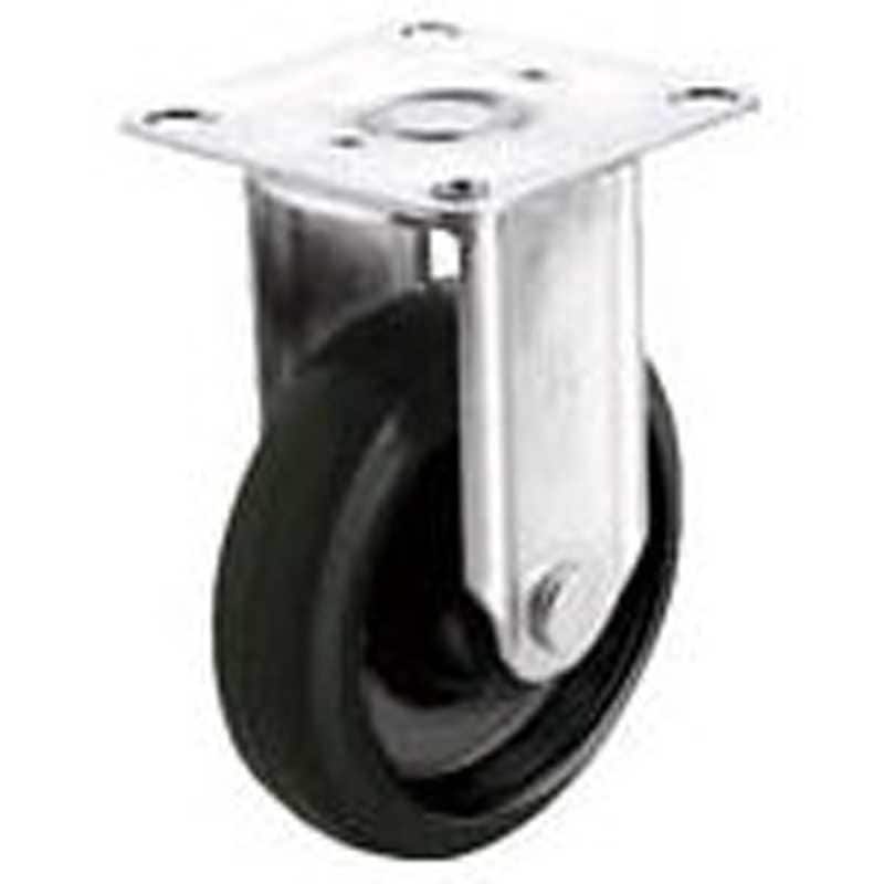 ユーエイキャスター　ステンレスキャスター固定車 130径ナイロンホイルゴム車輪　SUSNRK130