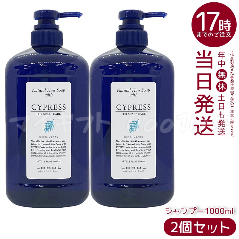 【2個セット】ルベル ナチュラル ヘア ソープ ウィズ CYd 1000ml