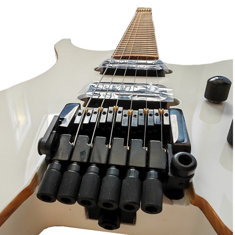 白tremolo 6の弦のヘッドレス電気ギター灰のボディは明るい点が付いているメープルの首および指板を明焼いた BJ750