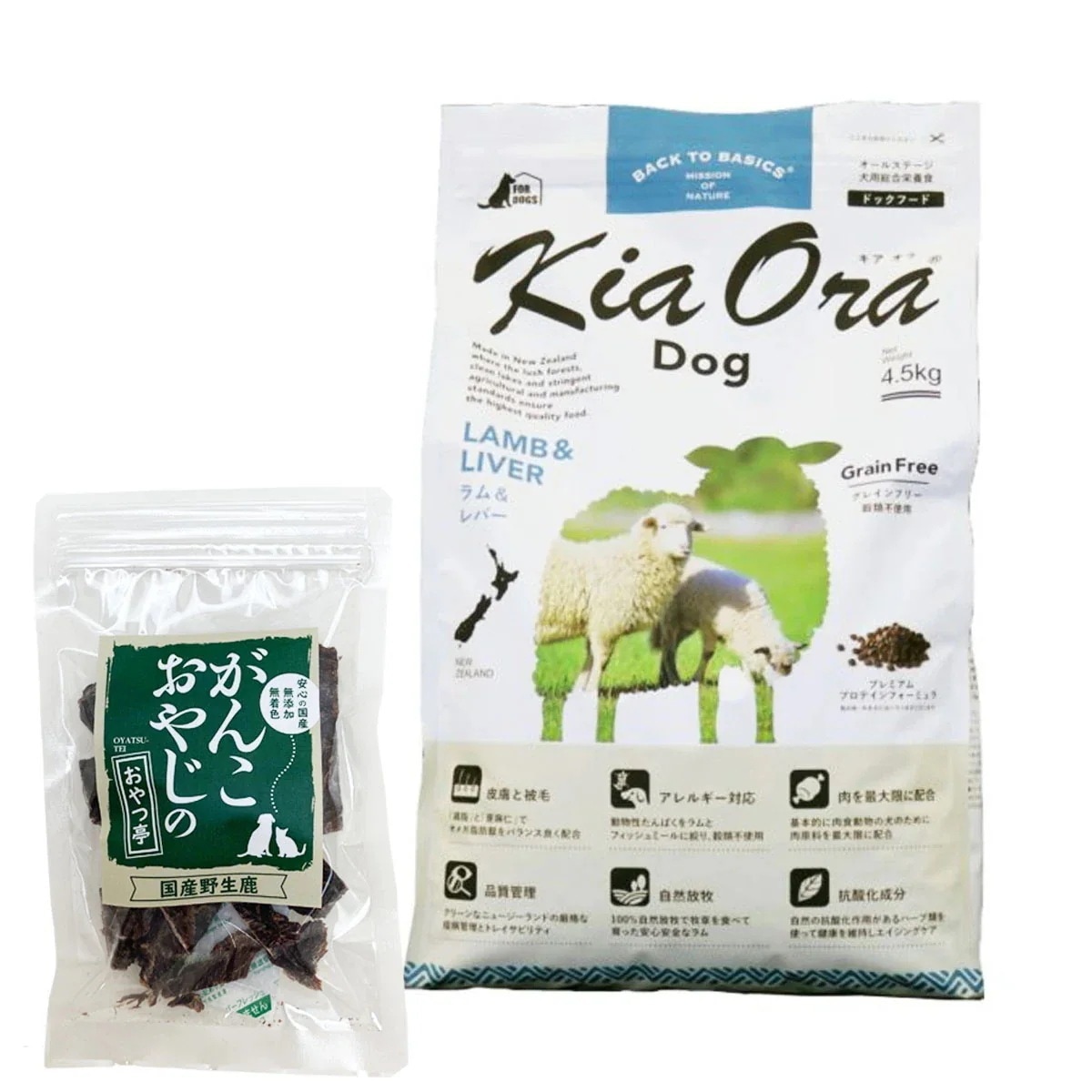 ドッグフード ラム＆レバー 4.5kg【国産鹿肉ジャーキー20g付き】