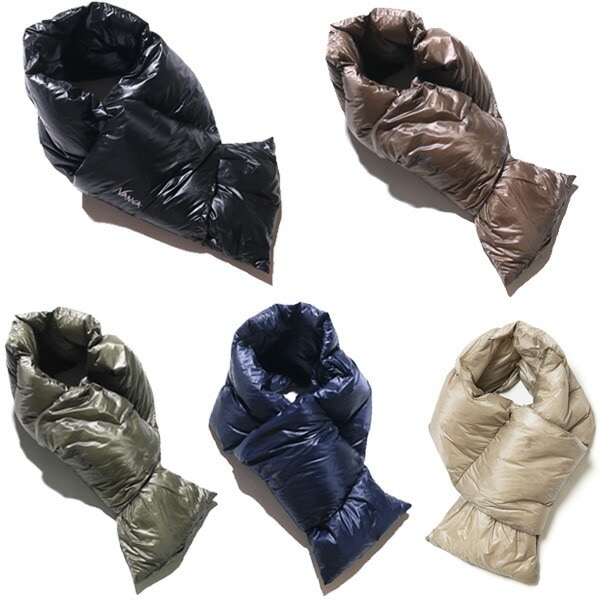 ポータブル ライトダウン マフラー パッカブル ショートサイズ アウトドア タウン 軽量 ユニセックス