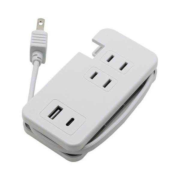 [5個セット]BAUT USB付モバイルタップ Type-CxAx1/ACx3 ホワイト