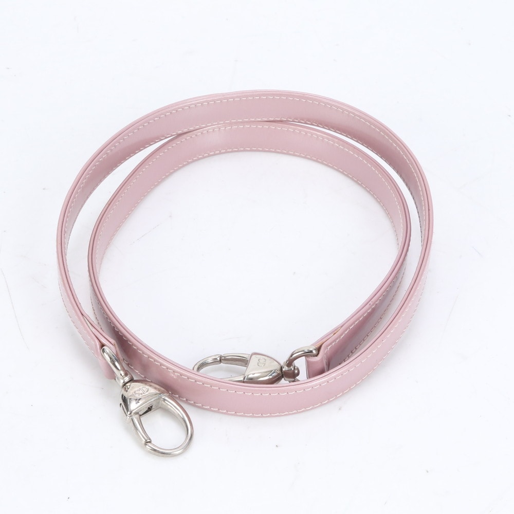 極美品 バッグ 用 アクセサリー シルバー金具 ショルダーストラップ ピンク レディース ERM CP25-1 中古