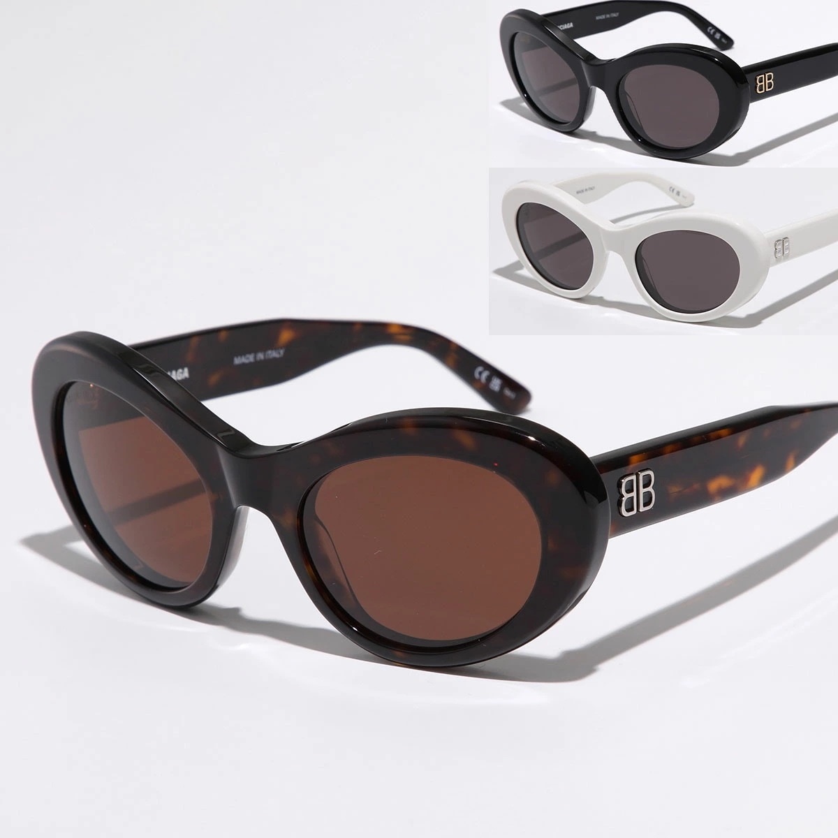 BALENCIAGA バレンシアガ サングラス BB0294S レディース メンズ キャットアイ型 セルフレーム フルリム BBメタルロゴ アイウェア カラー3色