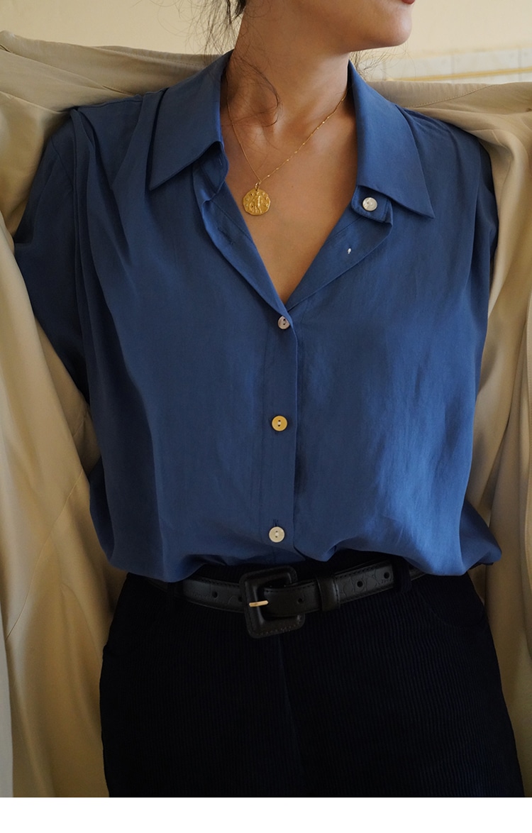 長袖 インナーシャツ 秋 冬 レディース ボトムスシャツ フレンチシック スモールトップ ブルー ピンク ホワイト S M L トップス かわいい 大人可愛い きれいめ シンプル カジュアル 大人 8,034円