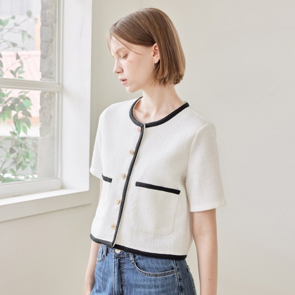 (リアーナニューヨーク) カラーマッチングポイントツイードジャケット RRGQJK030 8,970円