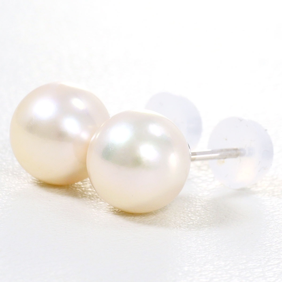 K14 14金 WG ホワイトゴールド ピアス パール（真珠） 総重量約2.1g ジュエリー 中古