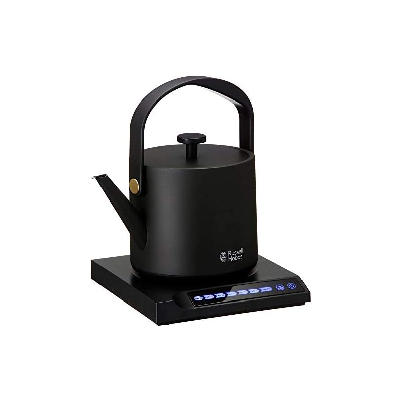 即納：大石アンドアソシエイツ ラッセルホブス 電気ケトル 温度調整可能 0.6L Tkettle ブラック 7106JP-BK