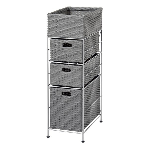 ランドリーチェスト ラック 幅25.5×奥行40.5×高さ80cm RAN-2420GY 7,734円