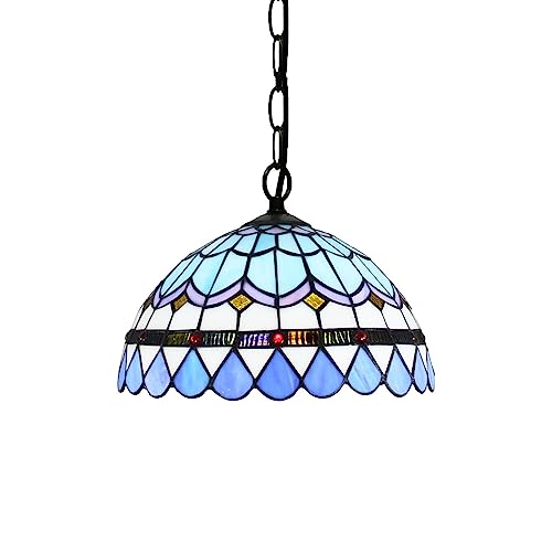 ペンダントライト ステンドグラス 地中海風 アンティーク 照明器具 天井照明 E26口金 LED対応 工事不要 かわいい モザイクランプ カラフル オシャレ エスニック 芸術的 飾り