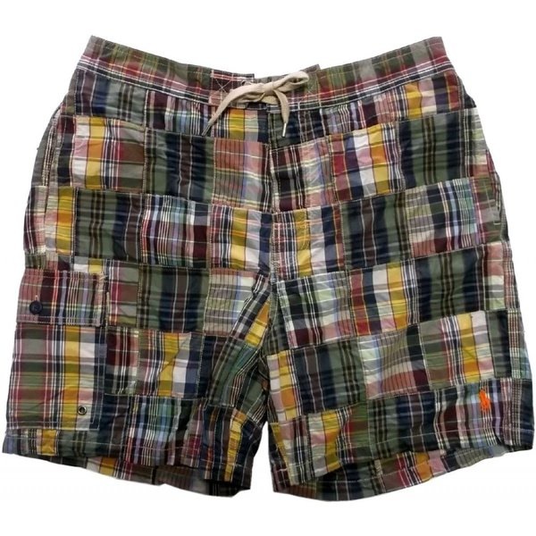 海水パンツ 水着 インナー付き パッチワーク PR6-003