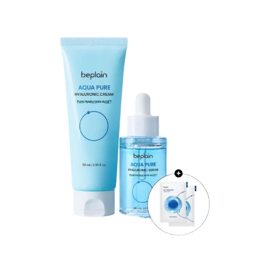 [26SS/New] アクアピュアヒアルロニックセラム30ml + クリーム70ml(+マスクパック2枚贈呈) #純度99% ヒアルロン酸 #水分ブースティング #アラスカ氷下水 #ミネラル #スク