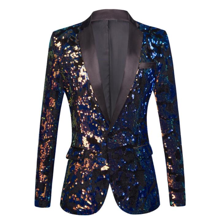 メンズステージ衣裳 スパンコール ジャケット カラースパンコール きらきら 変色 配色 スーツ ジャケット 長袖 おしゃれ 紳士服 舞台衣装 ダンス 衣装 パーティー 発表会 イベント 夜店 忘年会 7,251円