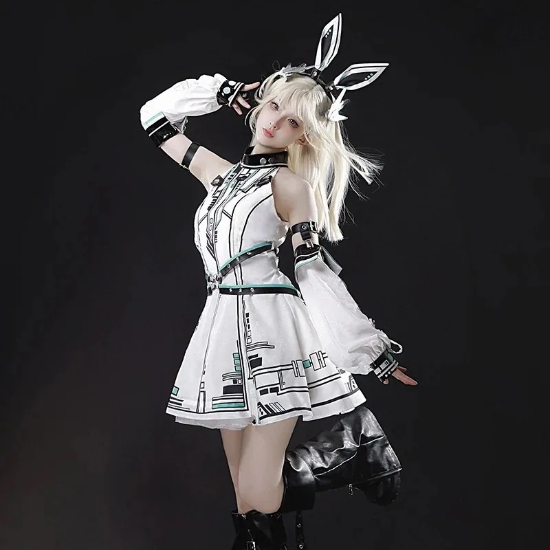 正規品デザイン未来戦姫ロリータワンピース手袖白ゴシックロリータセット