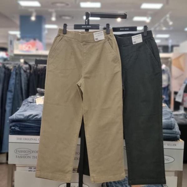 HC21 女性 綿スパンデックス 裏起毛 ワイド クロップドパンツ NPL611 (S42507095)