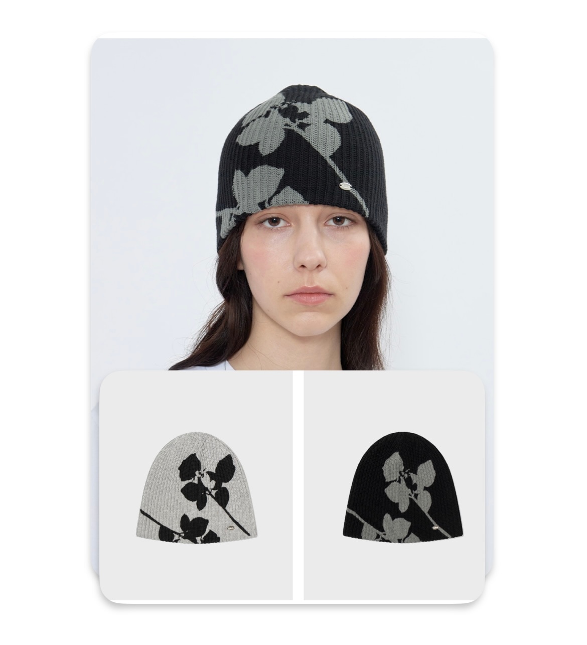 ( Fallett ) FLOWER GRAPHIC BEANIEフラワーグラフィックビーニー
