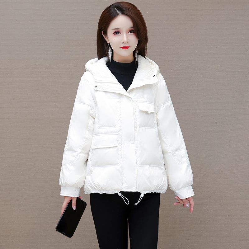 ダウンジャケット レディース ショート 2024 冬の新しい韓国スタイルのゆったりとしたスタイリッシュな女性のスタンドアップカラー ホワイト ダック ダウン多目的ジャケット トレンディ