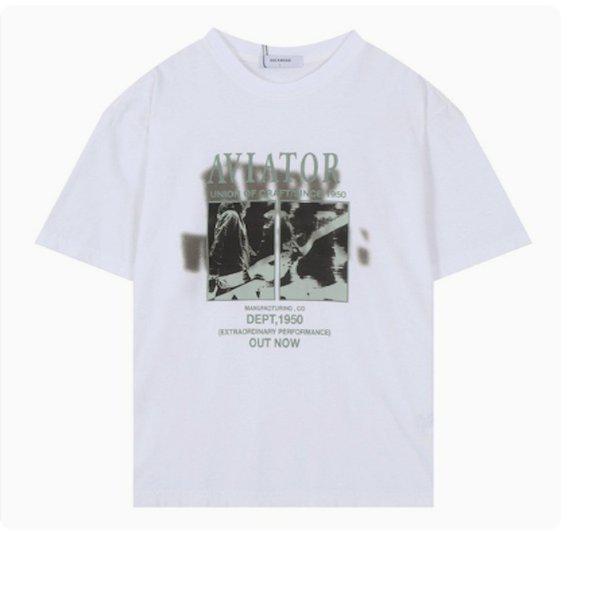 ルーズフィットピグダイイング発炎プリント半袖Tシャツ（B252TS366P）