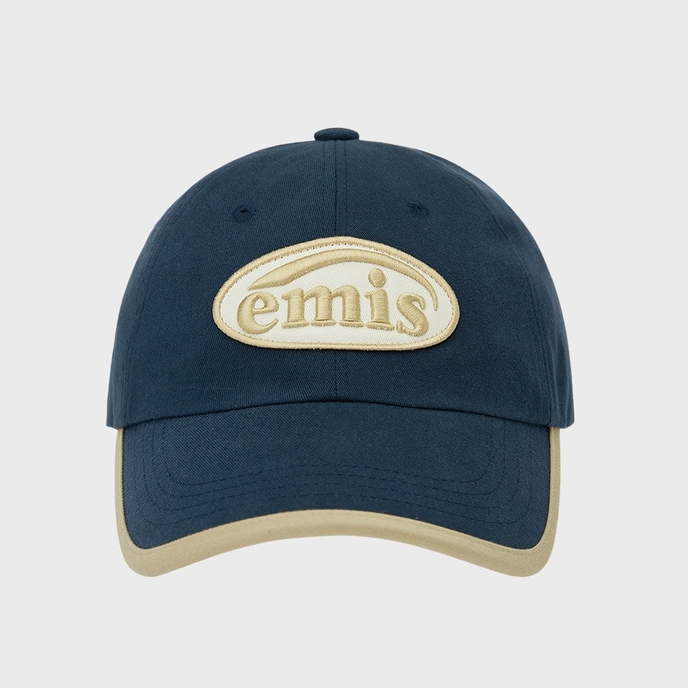 EMIS ベージュトリミングボールキャップ-ネイビー