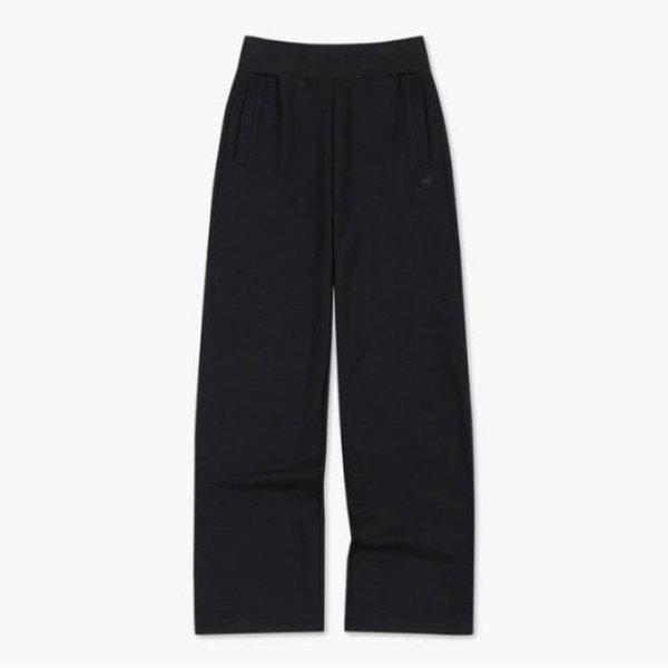 パンツ UQC QP422OFPO2-BLK 女性 メロー ストレート パンツ / ブラック