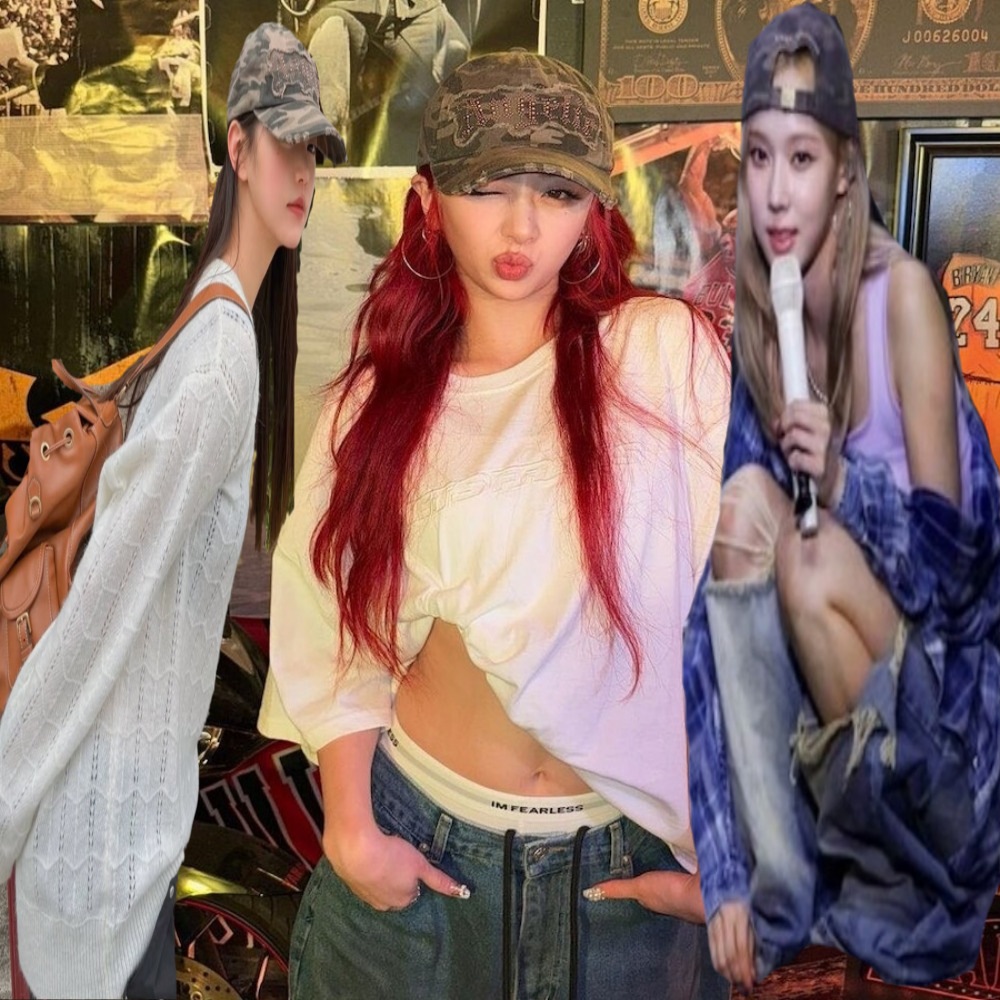 aespa/IVE/LE SSERAFIM 着用/ANGELIC CAMO BALL CAP/ユニセックス