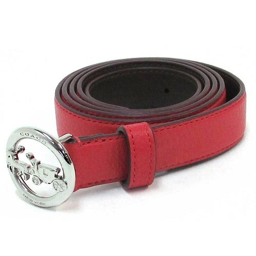 コーチ ベルト COACH コーチ アウトレット ホース アンド キャリッジ ペブルド レザー レデ