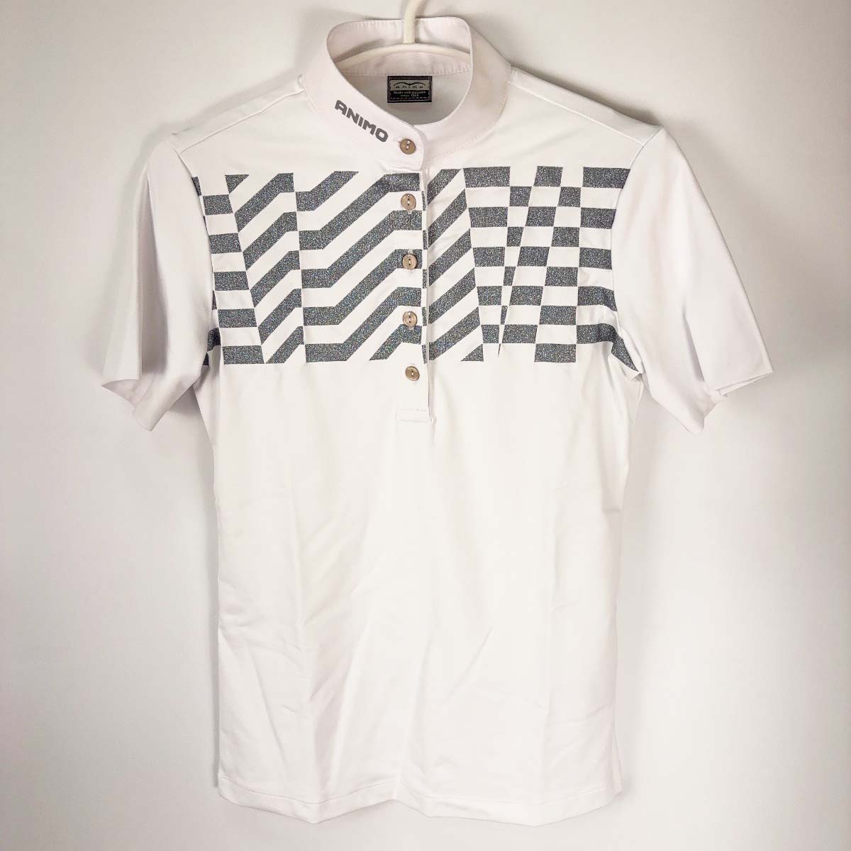 【中古・未使用品】ANIMO アニモ BOPTIC ボプティック 競技用シャツ 半袖 ライディング I42 レディース 乗馬 馬術