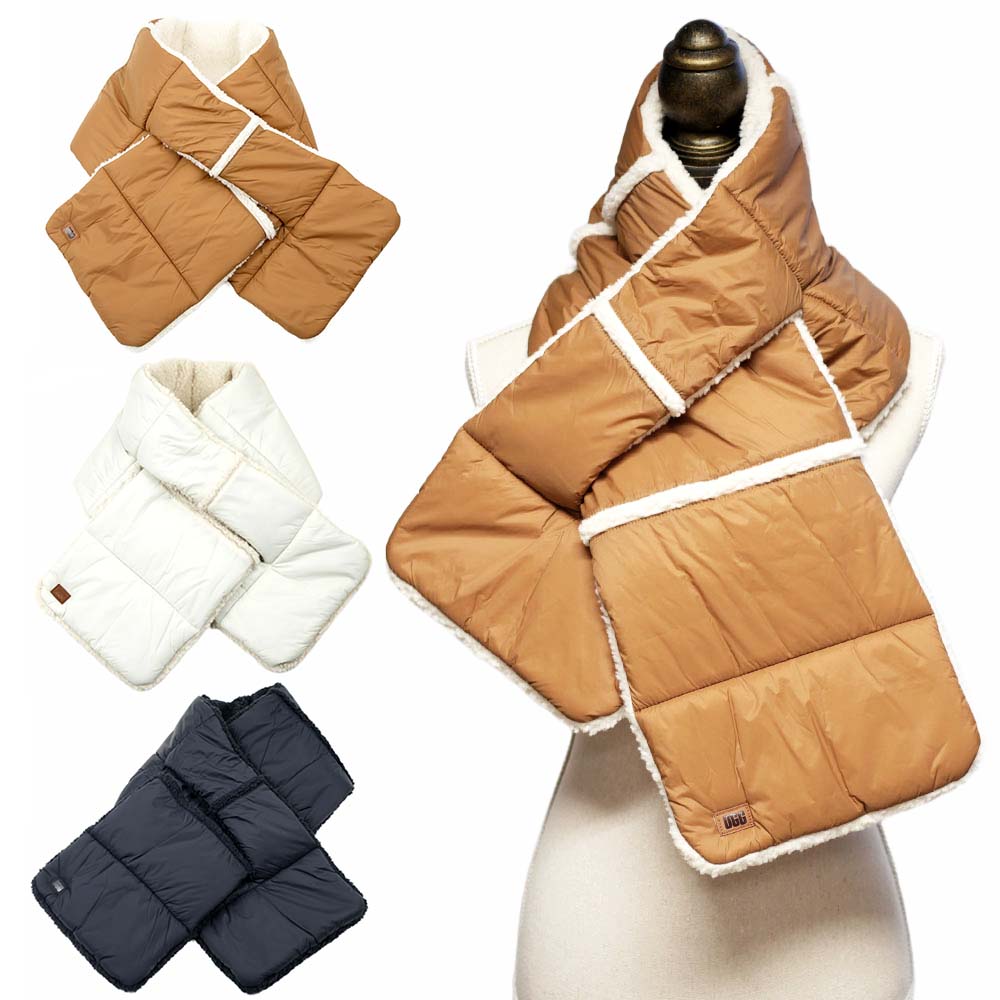 アグ マフラー レディース フラッフ レヴ スカーフ CHESTNUT NIMBUS BLACK UGG W AW UGG Fluff Rev Scarf 101015